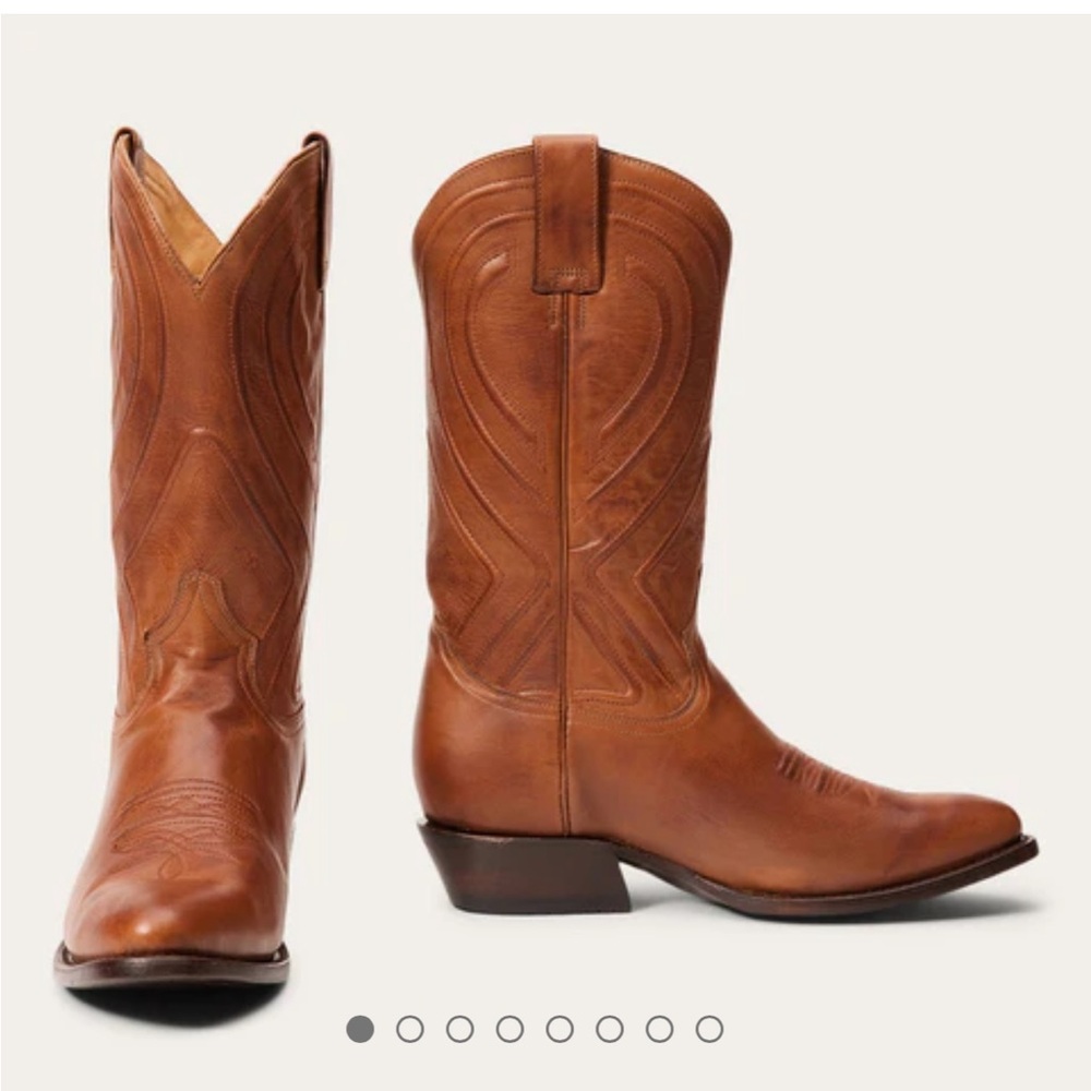 STETSON | Mossman Roper Leather Boots Handcrafted Brown